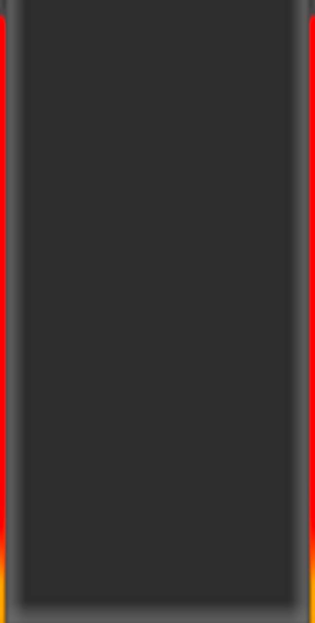 an orange and black cell phone with the back facing camera showing it's red frame