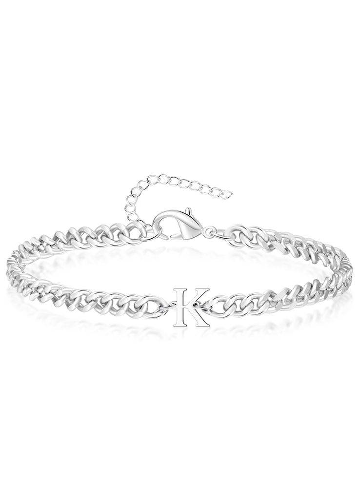 PRICES MAY VARY. 【Initial Bracelet for Men Women】Wearing an initial bracelet is a classic way to make a statement! show off your first name, last name, or your lover's name. mens cuban link bracelet with initials adopts the elegant silver color to match a range of different outfits or occasions all year round. cool graduation gifts 2024, unique graduation gifts for him her, great male graduation gifts, fathers day gifts for dad, fathers day gifts from wife/daughter/son 【Premium Quality】Our initi Bracelet With Initials, Male Graduation, Silver Bracelet For Men, Initial Bracelet Silver, Graduation Gifts For Guys, Mens Bracelet Personalized, Women Christmas Gifts, Unique Graduation Gifts, Birthday Gifts For Men