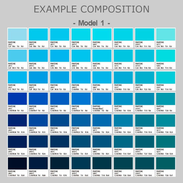 the color chart for this pack includes blue and green