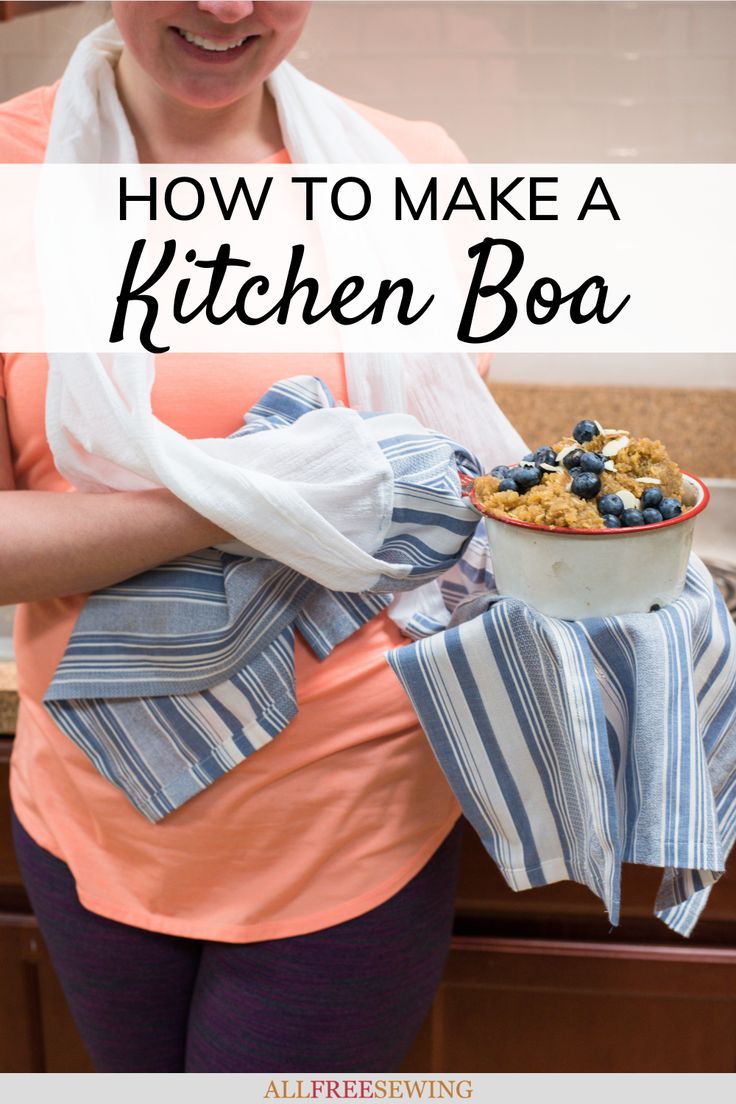 a woman holding a bowl full of food with the title how to make a kitchen bag