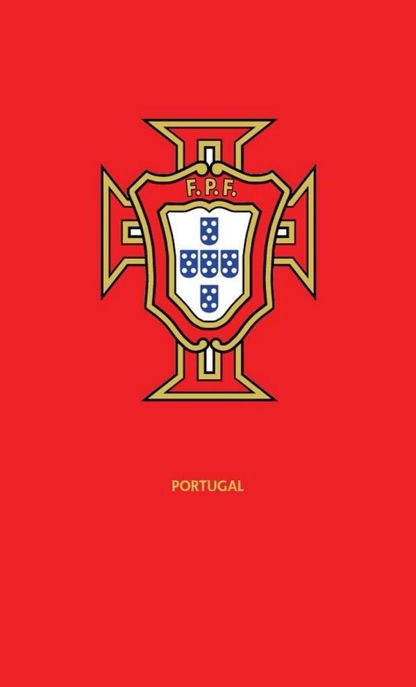 the portugal crest on a red background