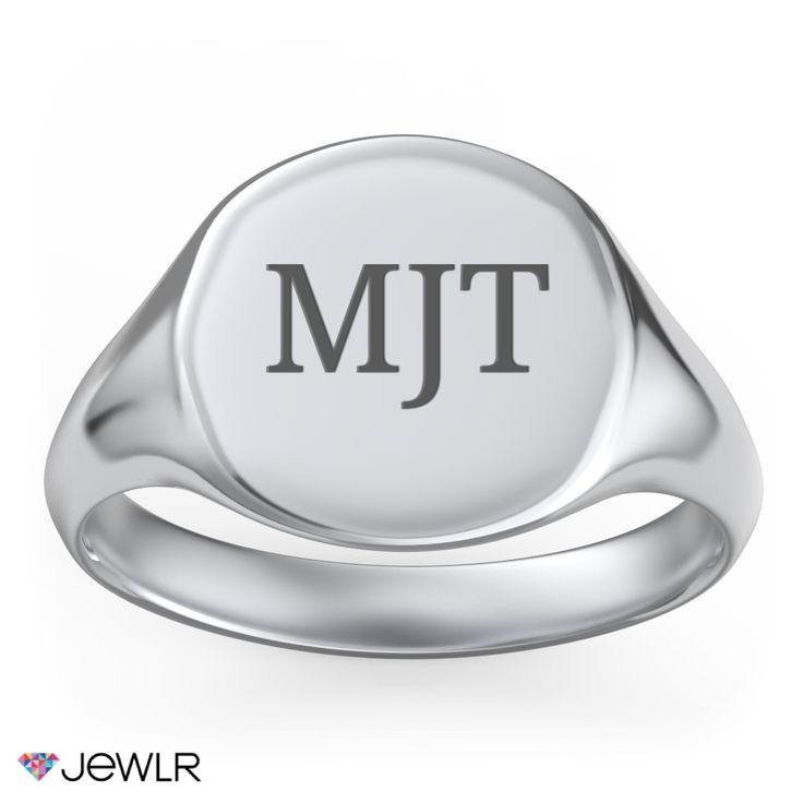 Famously known as the “gentleman’s ring,” this classic round signet ring is the perfect gift for commemorating a special occasion or event, such as a birthday, graduation, anniversary, or retirement. Personalize with an engraving on the ring’s flat surface, with the option of adding a base engraving. Customize in your choice of sterling silver or white, yellow, and rose gold. Domed Signet Ring With Polished Finish For Gift, Domed Signet Ring With Polished Finish For Promise, Classic Formal Signet Ring, Domed Signet Ring With Polished Finish For Anniversary, Classic Signet Ring For Formal Occasions, Classic Round Signet Ring With Polished Finish, Classic Polished Signet Ring For Formal Occasion, Classic Formal Signet Ring With Initials, Timeless Classic Design Signet Ring