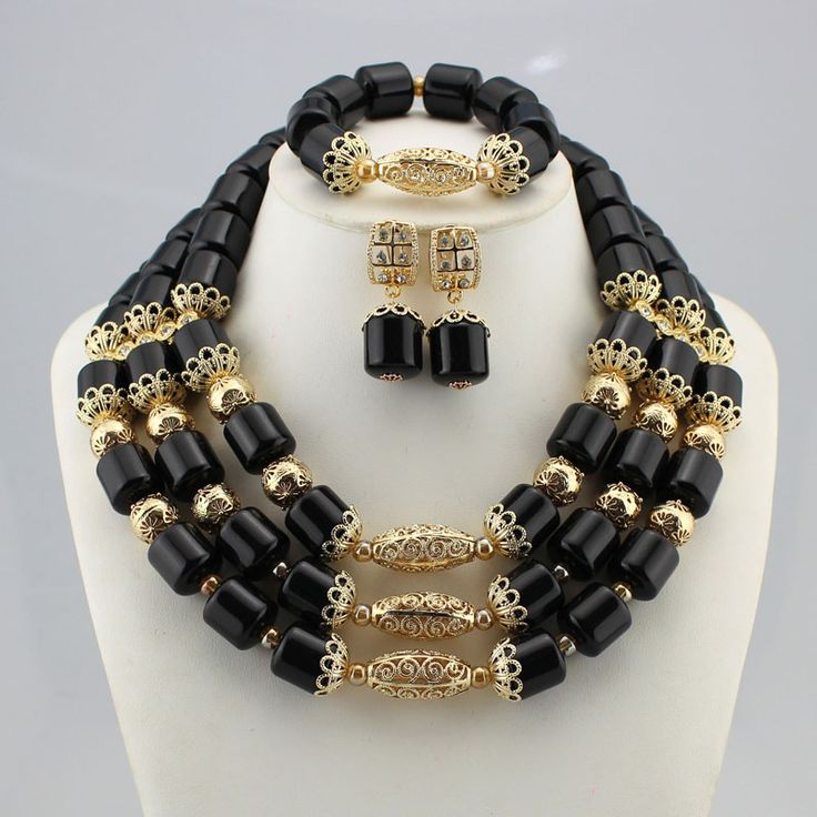 Bridal Nigerian Wedding Beads Jewelry Set Fashion JW1027 series – LaceDesign workshops