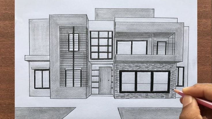 How to Draw a House in 1-Point Perspective Step by Step | Dream house ...