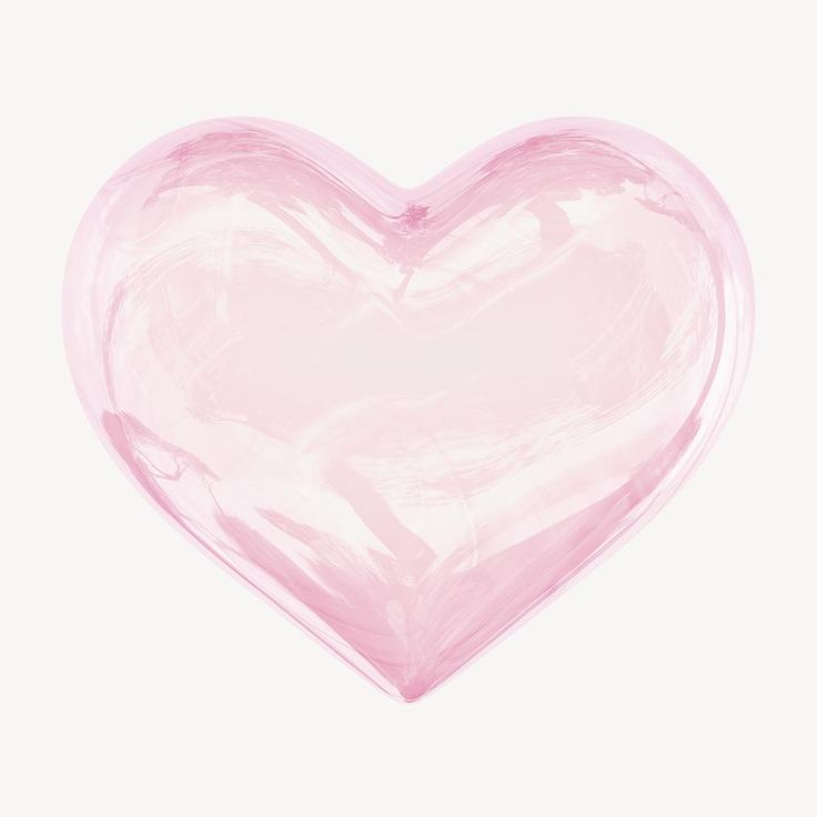 a pink heart shaped object against a white background