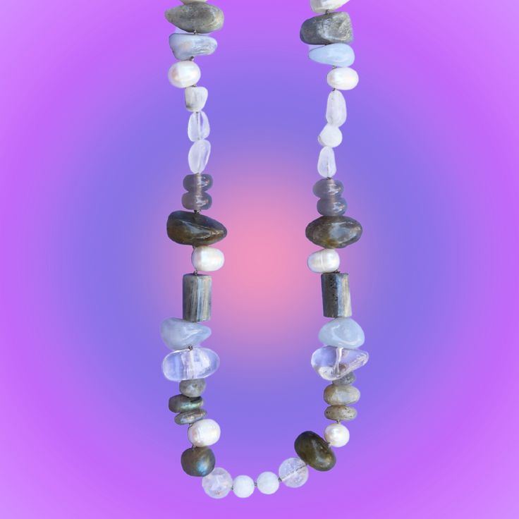 This talisman was created to enhance intuitive abilities. This necklace helps open your third eye center, enhance intuition, and improves psychic abilities. This is great to wear during meditation, divination work, ritual work or daily to attune yourself with energies on a higher plane. It was hand beaded on lavender silk thread, with a sterling silver clasp. As each knot was hand tied, it was imbued with all the intention and energy for opening up to the higher realms and drawing that energy in. All the stones were carefully chosen in accordance with planetary magic correspondences. The necklace was charged over a bed of salt, and a combination of intuition enhancing herbs. It was further charged with a lavender candle on Monday. Magic Correspondences, Open Your Third Eye, Opening Your Third Eye, Lavender Silk, Eye Center, Ritual Bath, Lavender Candle, Psychic Abilities, Crystal Gifts