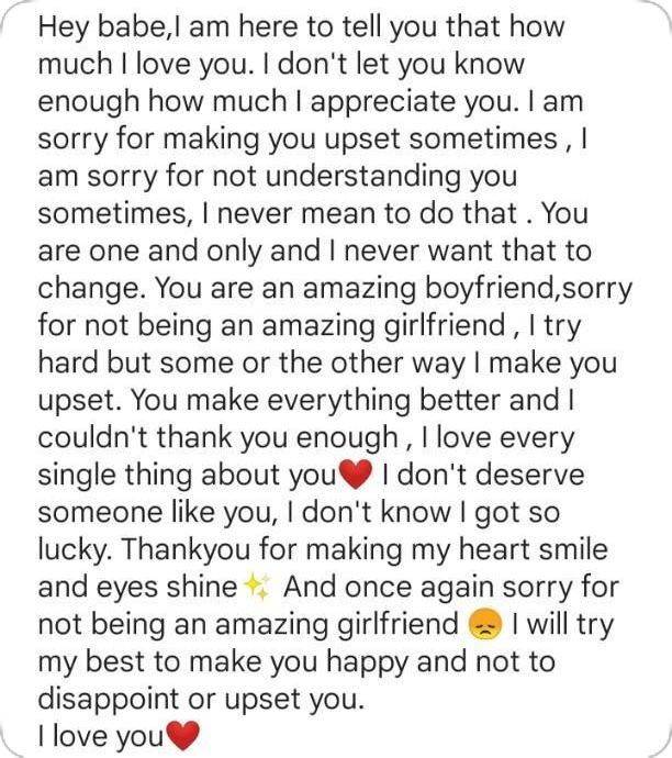 an image of someone's text message to her boyfriend on his birthday day with the caption that says, i love you so much