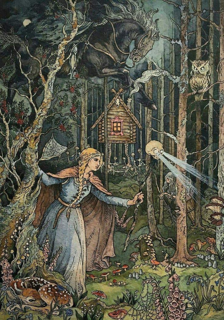 an illustration of a fairy in the woods