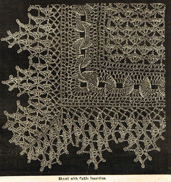 an old lace doily is shown in black and white