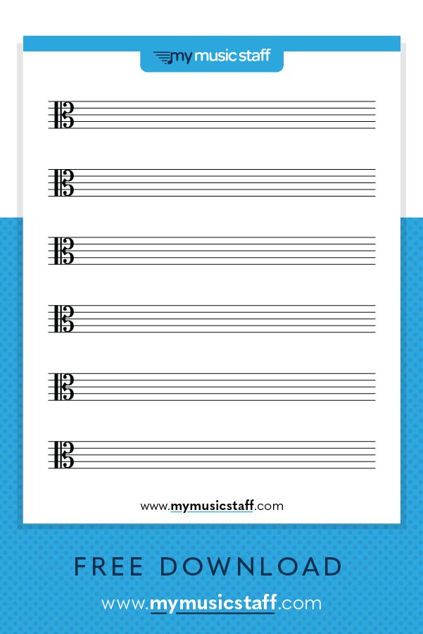 the free music staff printable