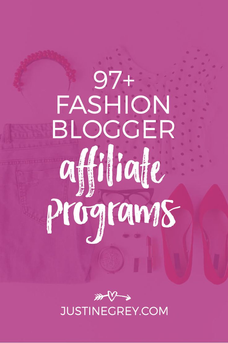 the words, 79 fashion blogger afficate programs on top of a pink background