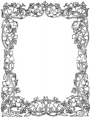 an ornate frame with vines and flowers