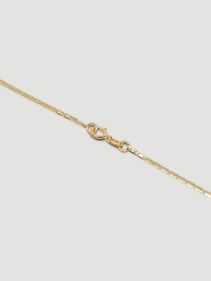 DESCRIPTIONA simple, flat chain that truly glistens when the light hits due to the flat links. A dainty statement necklace made to add a little flair to your everyday outfits. DETAILS - always made in 14k gold - chain width: 1.3mm- model wears a 16" 14k Gold Figaro Chain Link Necklace, 14k Gold Box Chain Necklace With Rectangular Links, Gold Plated Chain Necklace With Delicate Rectangular Links, Everyday 14k Gold Box Chain Necklace, Minimalist Figaro Chain Necklace With Oval Links, Minimalist Figaro Chain Necklaces With Oval Link, Minimalist Necklaces With Figaro Chain And Oval Link, Minimalist Yellow Gold Bar Necklace With Cable Chain, Minimalist 14k Gold Formal Chain Necklace