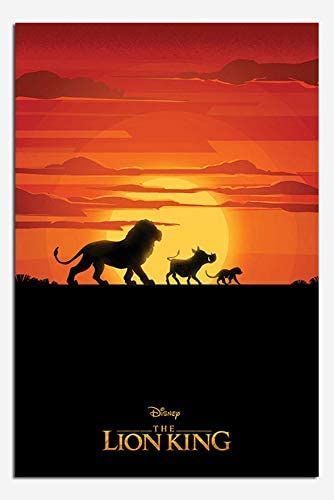 the lion king poster from disney's live - action movie, which features two lions and