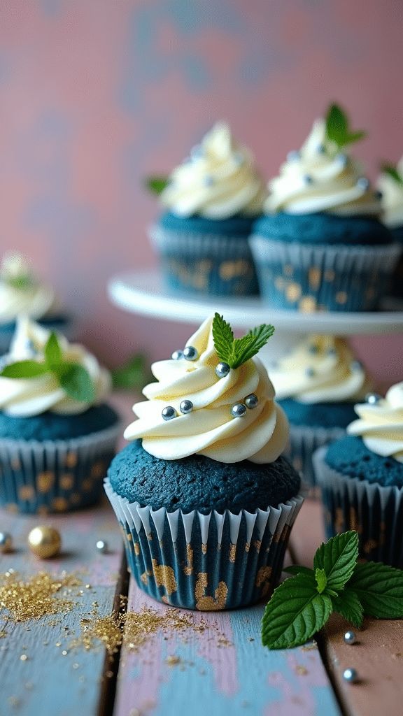 Blue Velvet Cupcakes Blue Cupcake Recipes, Blue Velvet Cupcakes Recipe, Blue Velvet Birthday Cake, Blue Frosted Cupcakes, Blue Velvet Cupcakes, Blue Velvet Cakes, Velvet Cake Recipes, Creamy Pudding, Blue Cupcakes