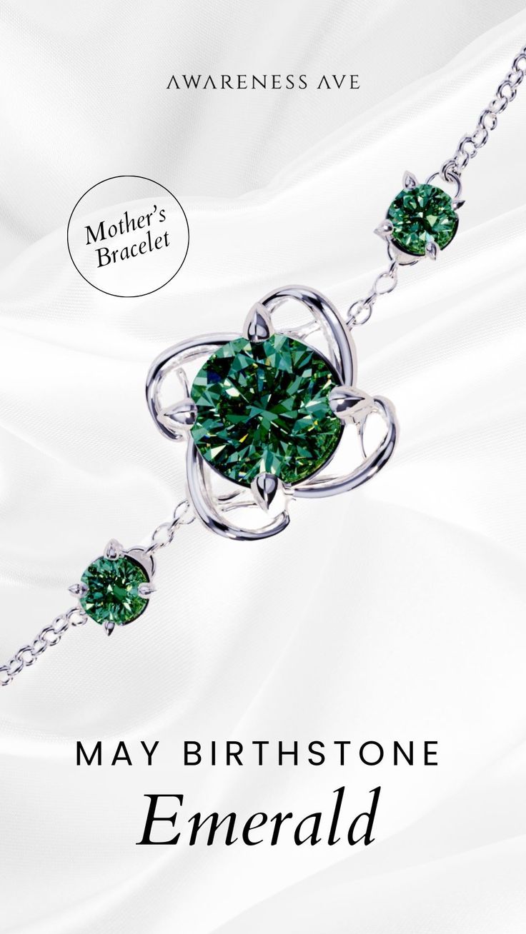 Adorn her wrist with the lush vibrance of an Emerald Birthstone Bracelet. Crafted for longevity, like the love she's given you. A perfect Mother's Day gesture with the assurance of a lifetime guarantee. Mother's Day Cubic Zirconia Bracelets, Sterling Silver Bracelet For Mother's Day Gift, Elegant Adjustable Bracelet As Gift For Mom, Elegant Adjustable Bracelets As Gift For Mom, Elegant Adjustable Sterling Silver Bracelet For Mother's Day, Elegant Sterling Silver Bracelet As Gift For Mom, Silver Bracelet Jewelry Gift For Mom, Silver Bracelet Jewelry As Gift For Mom, Elegant Personalized Sterling Silver Bracelet