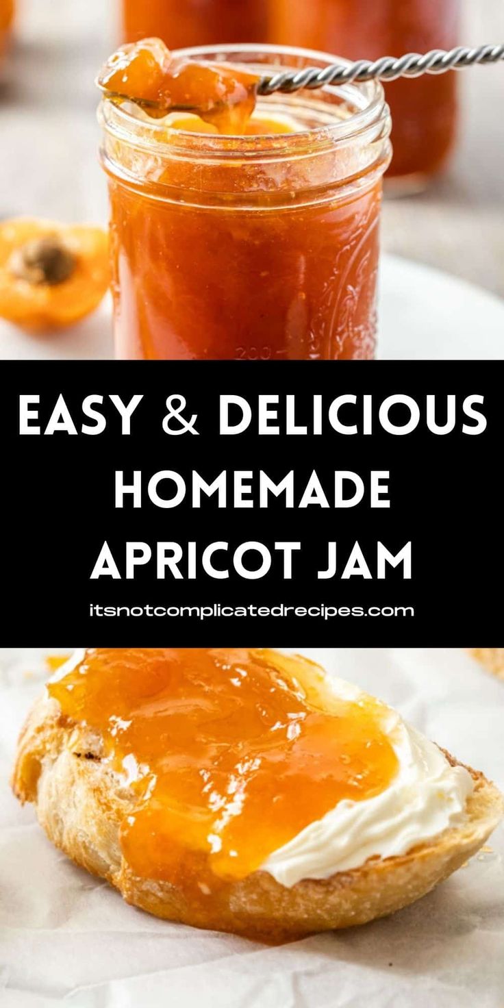 homemade apricot jam is an easy and delicious recipe