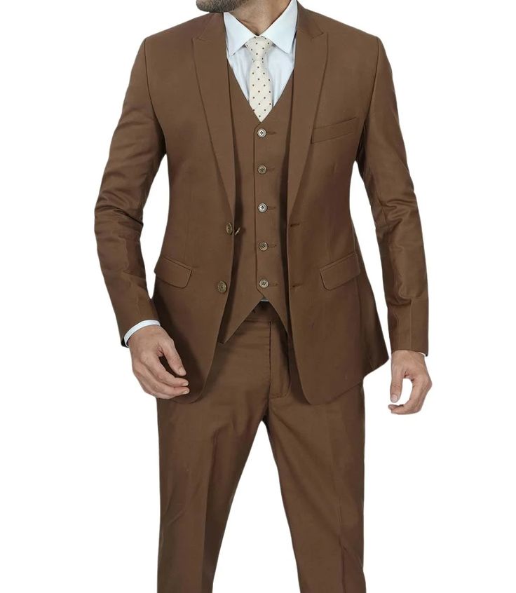 Coffee Brown Three Piece Suit For Men | Notch Lapel
Elevate your style with our Men's Notch Lapel Coffee Brown Three-Piece Suit. Impeccably tailored for a refined fit, this suit seamlessly blends classic charm with contemporary sophistication. The rich coffee brown color adds a touch of uniqueness, making it a versatile choice for any formal occasion. Upgrade your wardrobe with this meticulously crafted and timeless ensemble. Brown Three Piece Suit, Three Piece Suit For Men, Coffee Brown Color, Men Coffee, Suit For Men, Three Piece Suit, 3 Piece Suits, Coffee Brown, Three Piece