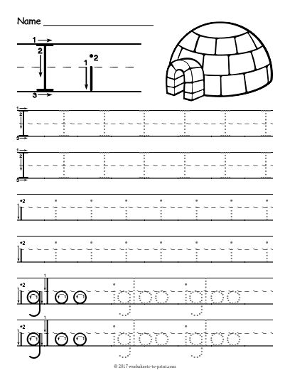 Free Printable Tracing Letter I Worksheet | Tracing Worksheets | Letter ...