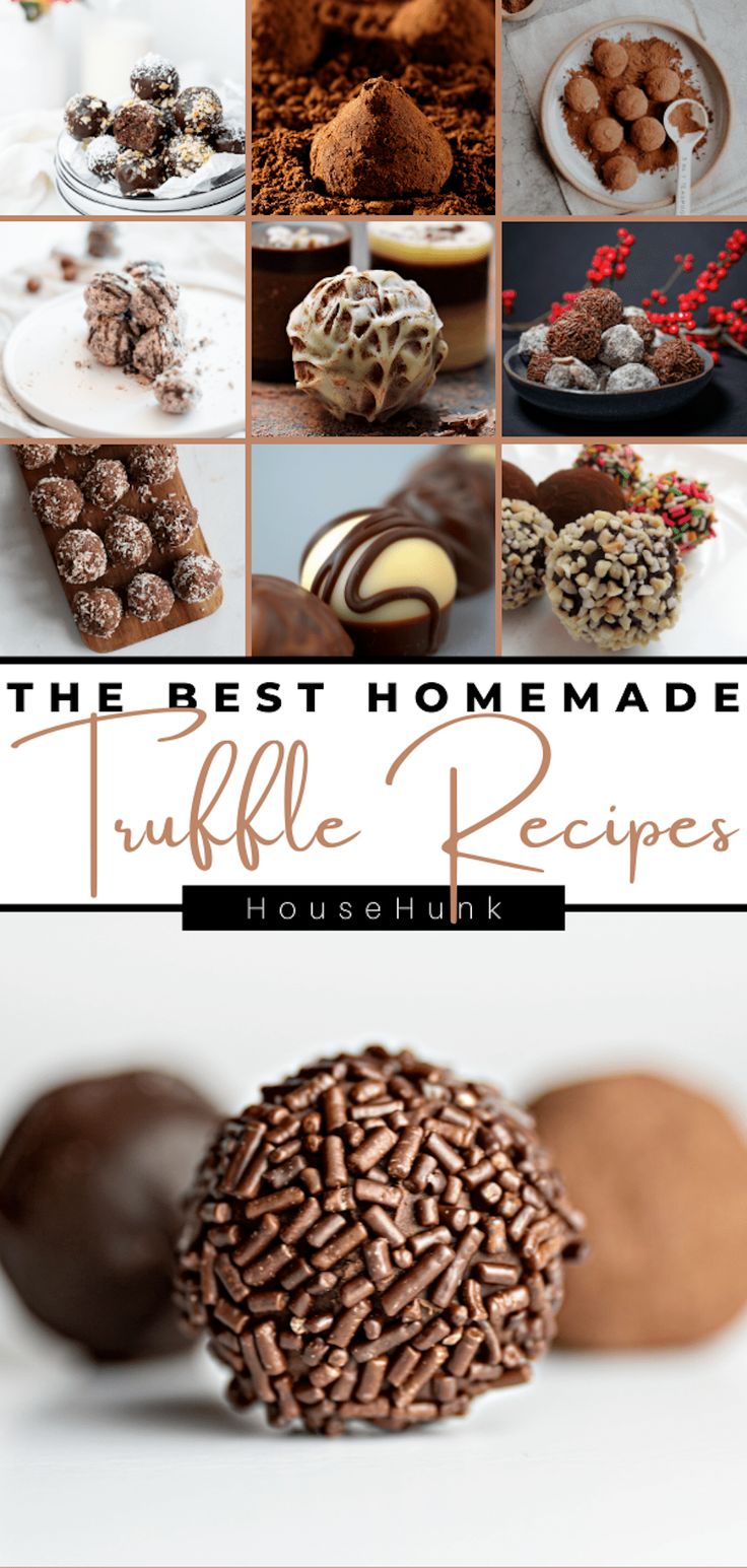 the best homemade truffle recipes for chocolates, cookies, and desserts