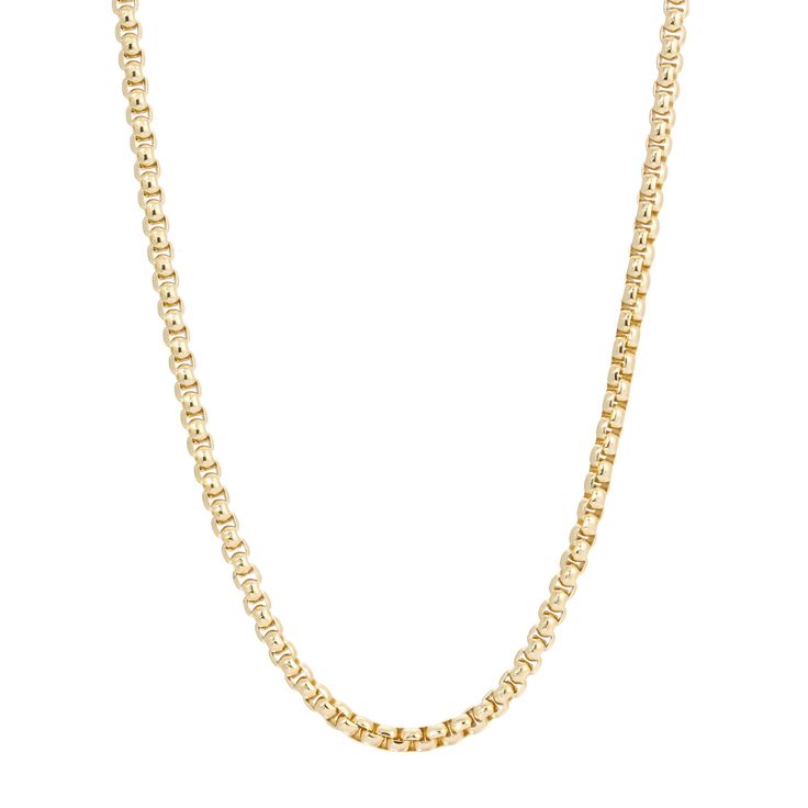 Our Luciana Necklace is made from our venetian box chain. The chain is secured by a small 12mm lobster clasp. Material: Brass Chain measures 4mm wide. Plating: 10k Gold Plated Available in the following lengths: 13", 14", 15", 16", 18", 20", 22" 24", 26" 30", 36" Our jewelry is always handmade from sustainable materials in the USA. Necklace Stand, Gold Vermeil Jewelry, Box Chain Necklace, Hypoallergenic Jewelry, Vermeil Jewelry, Demi Fine Jewelry, Solid Gold Jewelry, Brass Chain, Box Chain