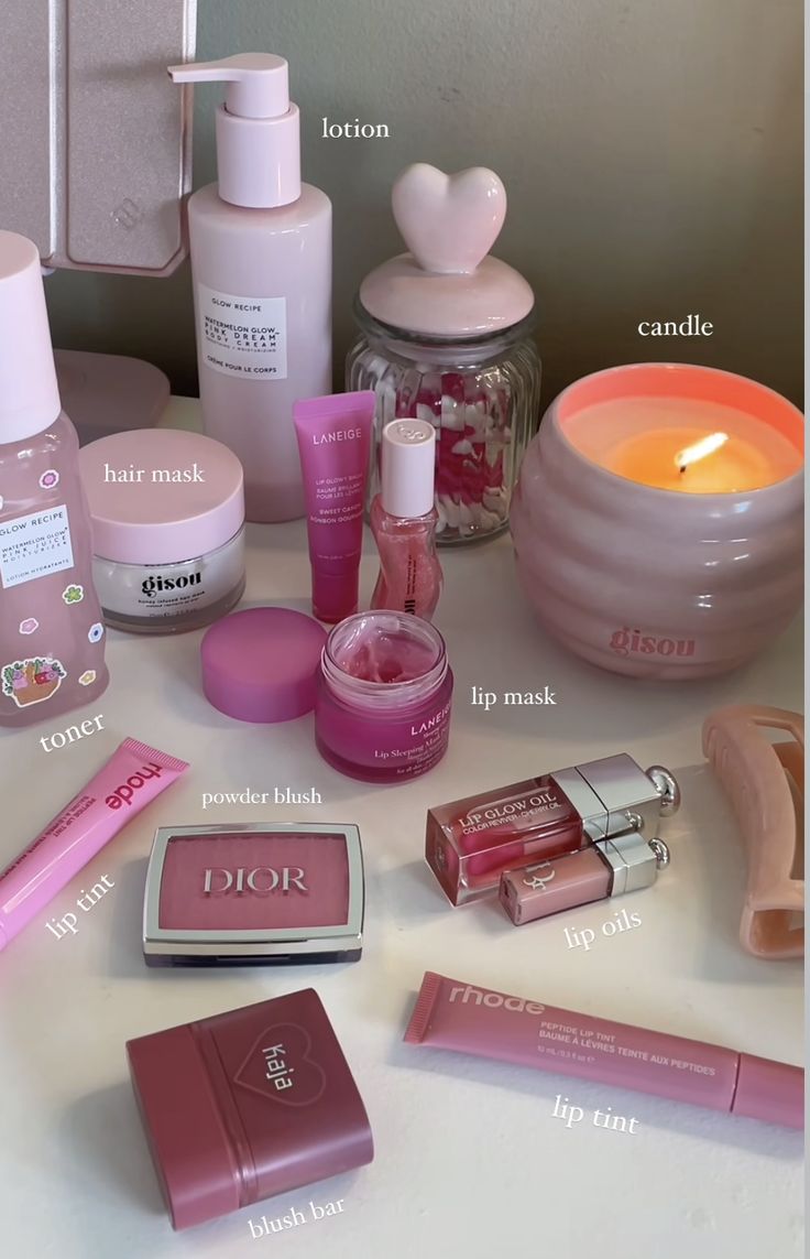 Lalala Girl, Dior Lip Glow, Everyday Skincare, Aesthetic Skincare, Pink Lifestyle, Makeup Help, Mascara Facial, Pink Girly Things, Makeup Obsession