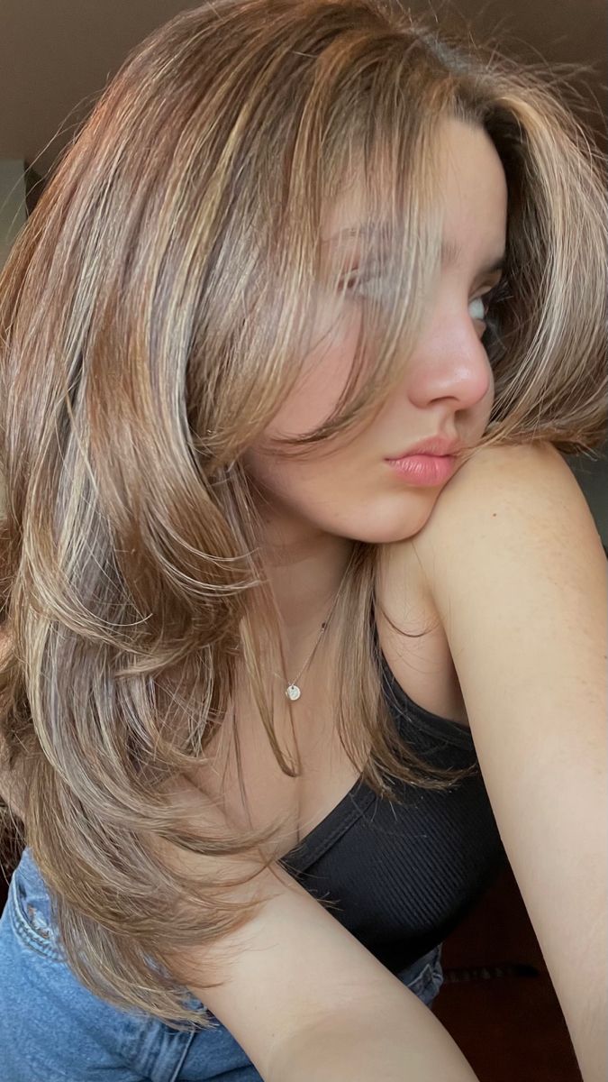 Hairstyles For Layered Hair, Blonde Hair Inspiration, Hair Stylies, Haircuts For Medium Hair, Haircuts Straight Hair, Cut My Hair, Hair Inspo Color, Aesthetic Hair, Layered Haircuts