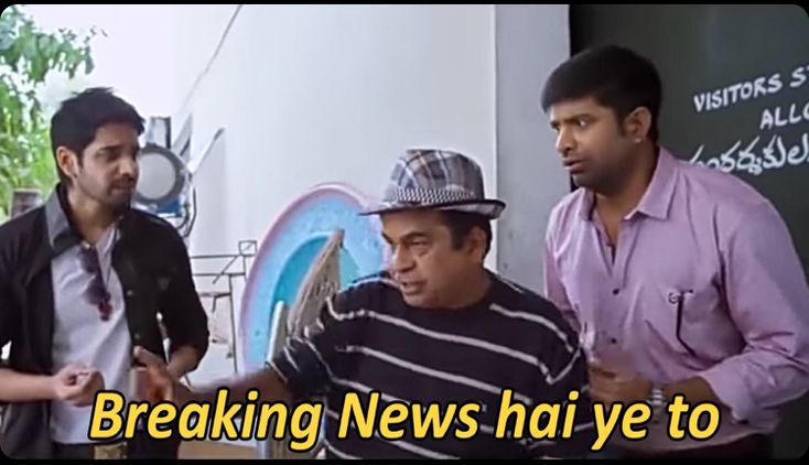 three men standing next to each other with the words breaking news hai ye to them