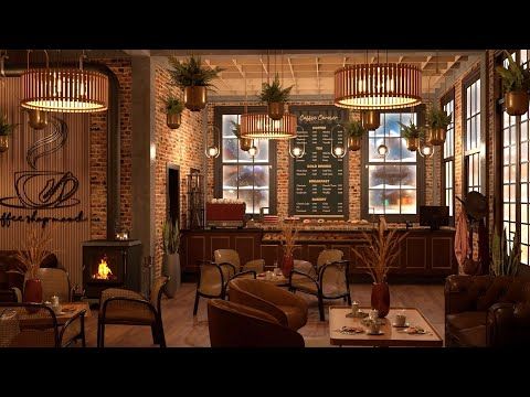 the interior of a restaurant with brick walls and exposed ceilings, leather chairs, potted plants, and large windows