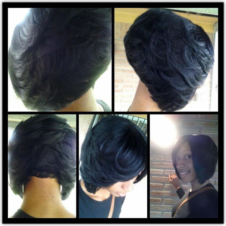 Feathered Bob - http://www.blackhairinformation.com/community/hairstyle-gallery/weaves-extensions/feathered-bob-2/ #weavesandextentions Layered Bob Hairstyles For Black Women, Sew In Bob, Sew In Bob Hairstyles, Weave Bob Hairstyles, Bob Hairstyles For Black Women, Feathered Bob, Bob Hairstyles For Round Face, Black Bob Hairstyles, Trendy Bob Hairstyles