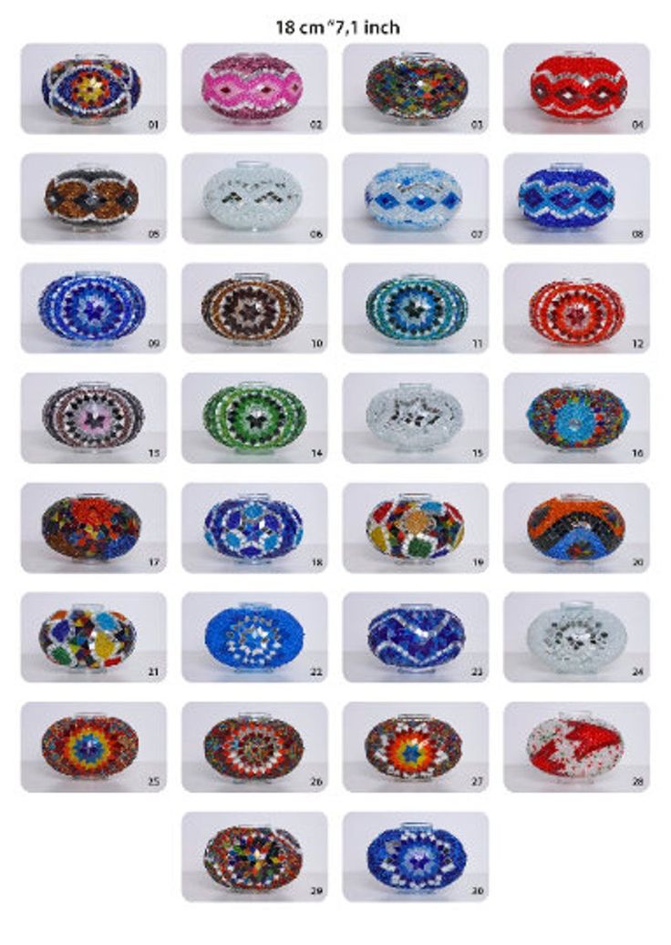 many different types of glass bowls are shown in this chart, and each one has an individual