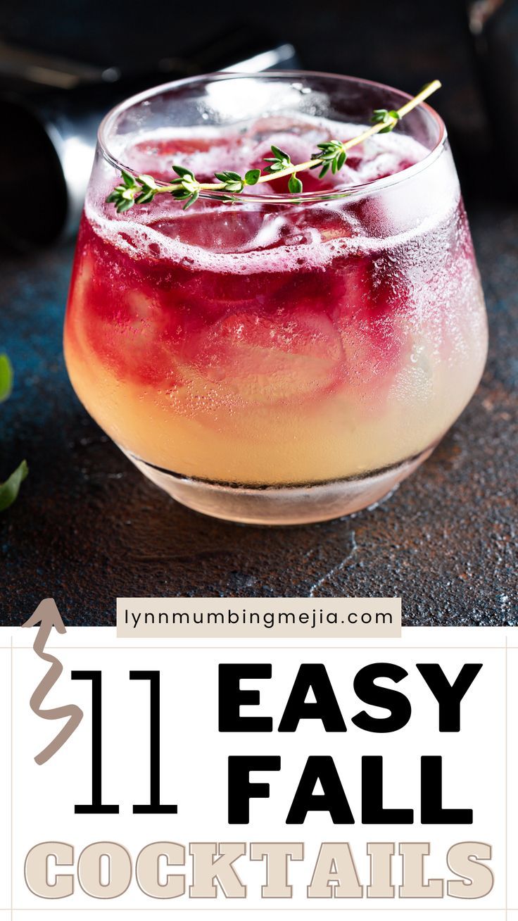 the 11 easy fall cocktails you can make in minutes or less with only one ingredient