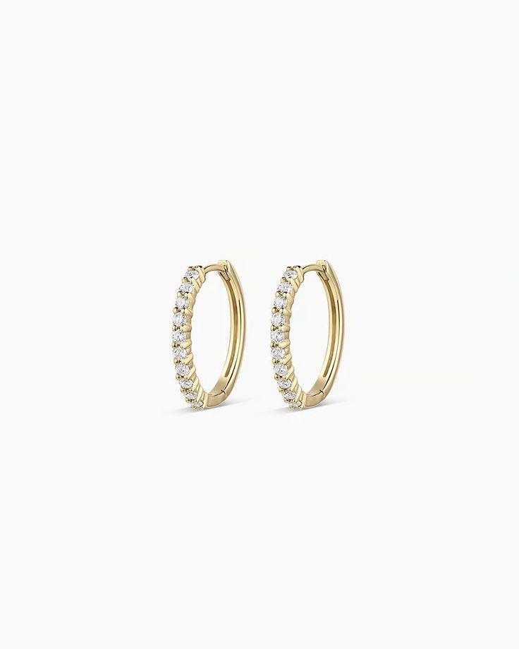 Diamond 15 mm Hoops – gorjana Everyday Oval Stackable Jewelry, 14k Gold Hoop Jewelry Si Clarity, Classic White Gold Stackable Earrings, Fine Jewelry Everyday Hoop, Everyday Fine Jewelry Hoop, Stackable Oval 14k Gold Jewelry, Fine Jewelry Stackable Hoop, Stackable White Gold Hoop Jewelry, Classic Oval Stackable Jewelry