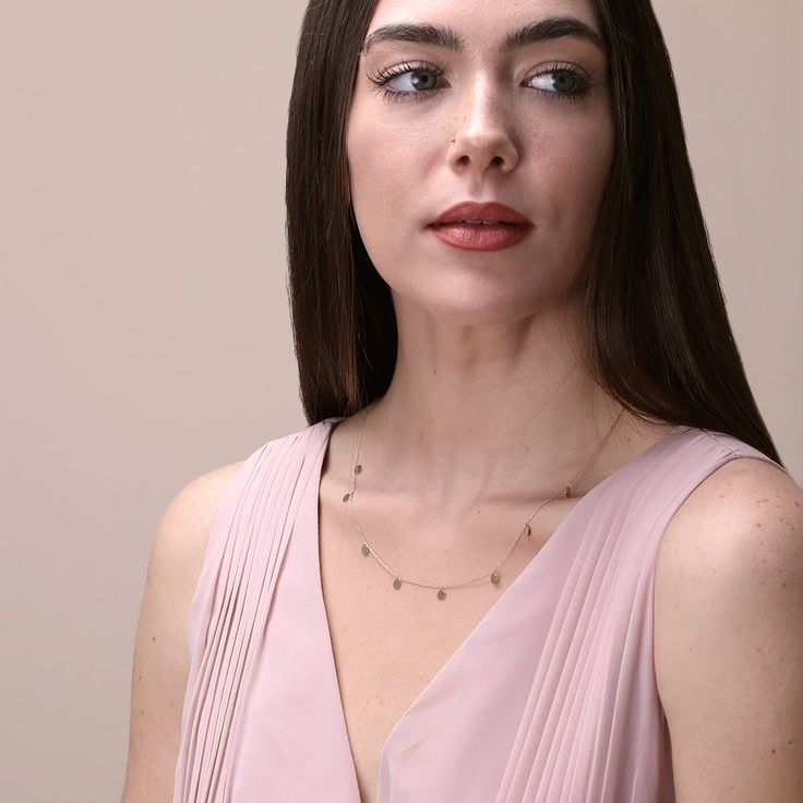 You can wear this layering necklace at your preferable length of 16" or 18" Gold Details: 14 Karat Yellow Gold Bohemian Fine Jewelry, Diamond Cleaner, Mothers Day Necklace, Tragus Earrings, Bee Earrings, Presents For Mom, Gold Choker, Station Necklace, Necklace Charm