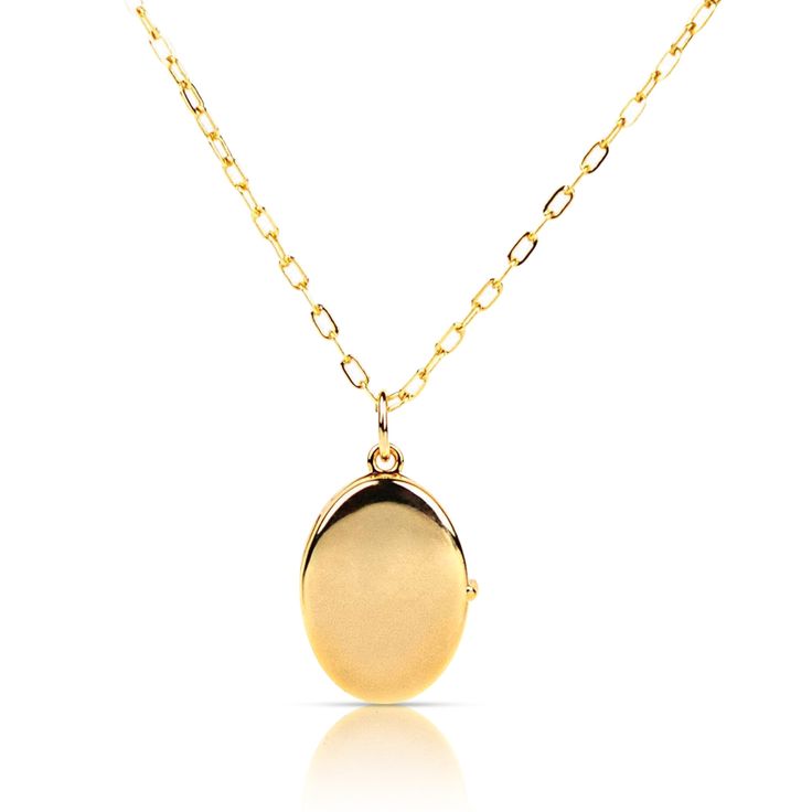 PRICES MAY VARY. Top Material: This simple oval locket necklace is made of gold plated brass with 1.3mm thick solid silver plated chain; will not tarnish or change color and will not turn the skin green; good quality and hypoallergenic allows all to wear comfortably, especially for those with sensitive skin Unique Design: An oval-shaped DIY locket; we recommend that you take the photo locket to the print shop and the store staff will help you print accurate size photos; wear it with or without p Dainty Gold Oval Locket Necklace, Gold Locket Necklace With Oval Pendant, Dainty Gold Oval Pendant Locket Necklace, Gold Oval Charm Necklace With Adjustable Chain, Yellow Gold Oval Pendant Locket Necklace, Gold-tone Oval Necklace For Gift, Yellow Gold Brass Charm Necklaces With Oval Pendant, Gold Charm Necklaces With Delicate Chain, Gold Charm Necklace With Delicate Chain