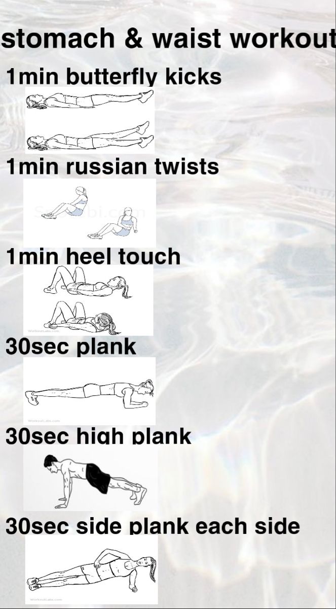 an exercise poster with instructions to do the same thing in different ways, including water and sand