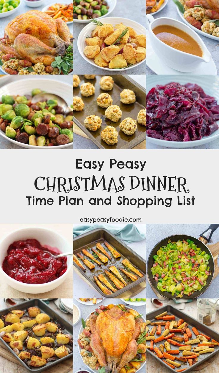 christmas dinner time plan and shopping list for the whole family to enjoy it all year long