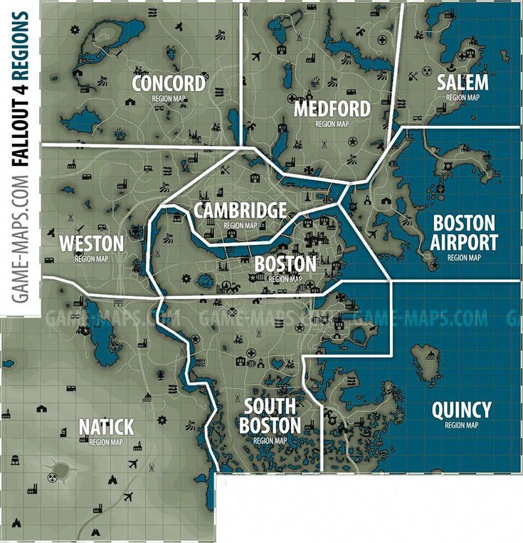 a map of the boston area with locations marked in blue