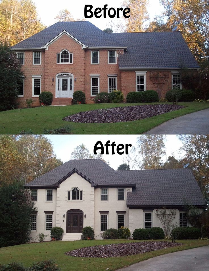 before and after photos of a house