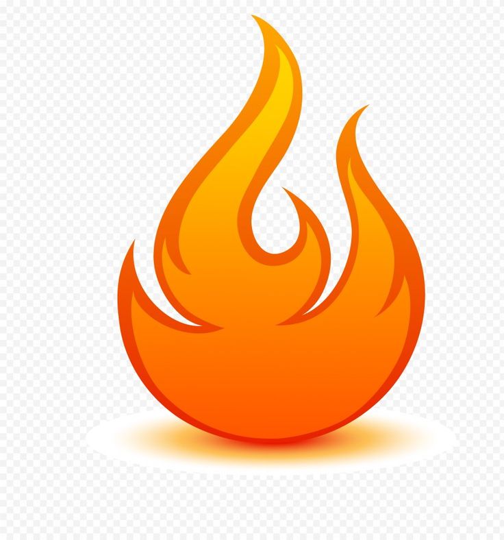 an orange fire flame on a white background, with no background clipart png