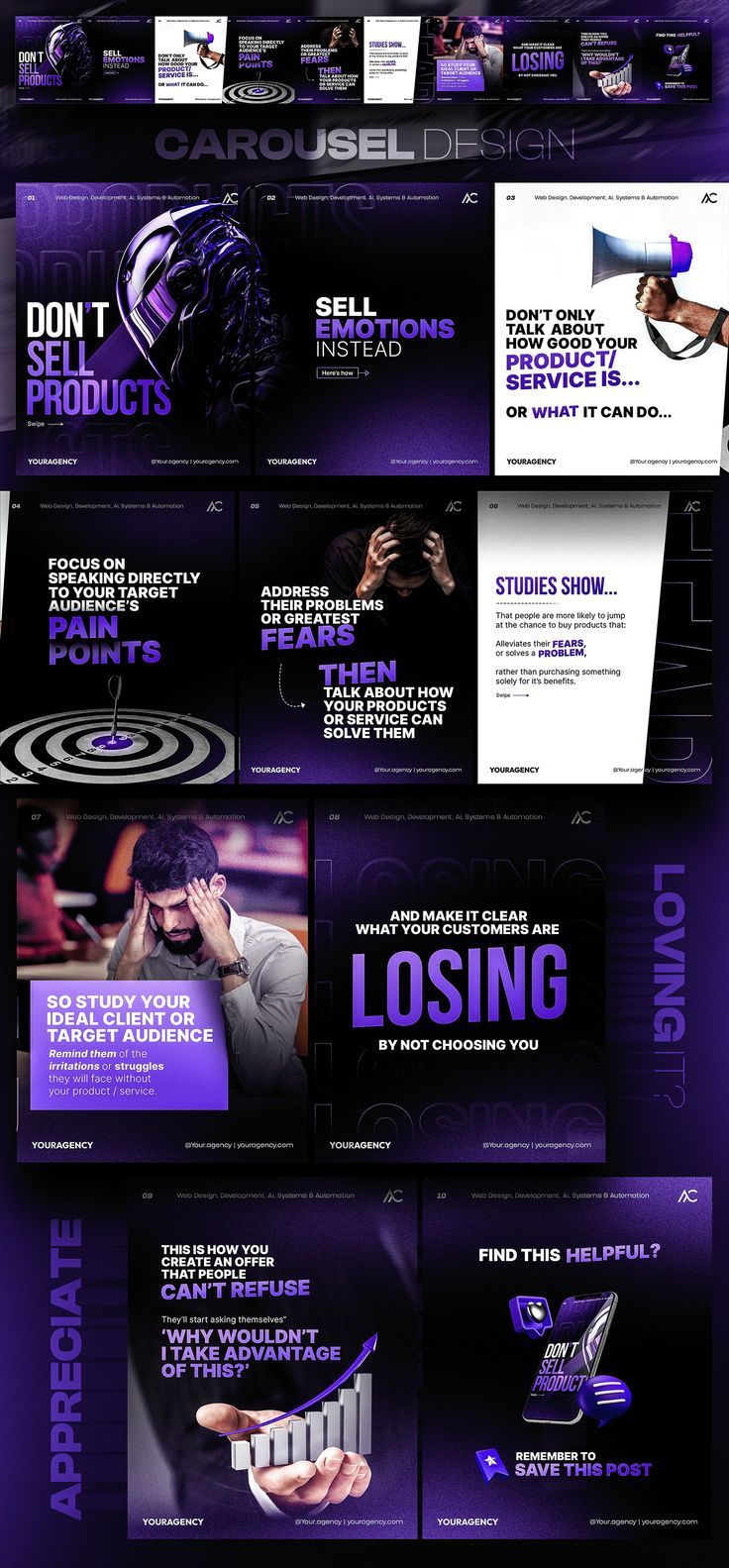 an image of a purple and black web page