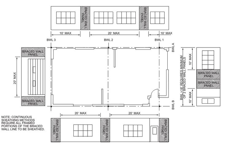 the floor plan for an office building with three separate rooms and two separate areas to each other