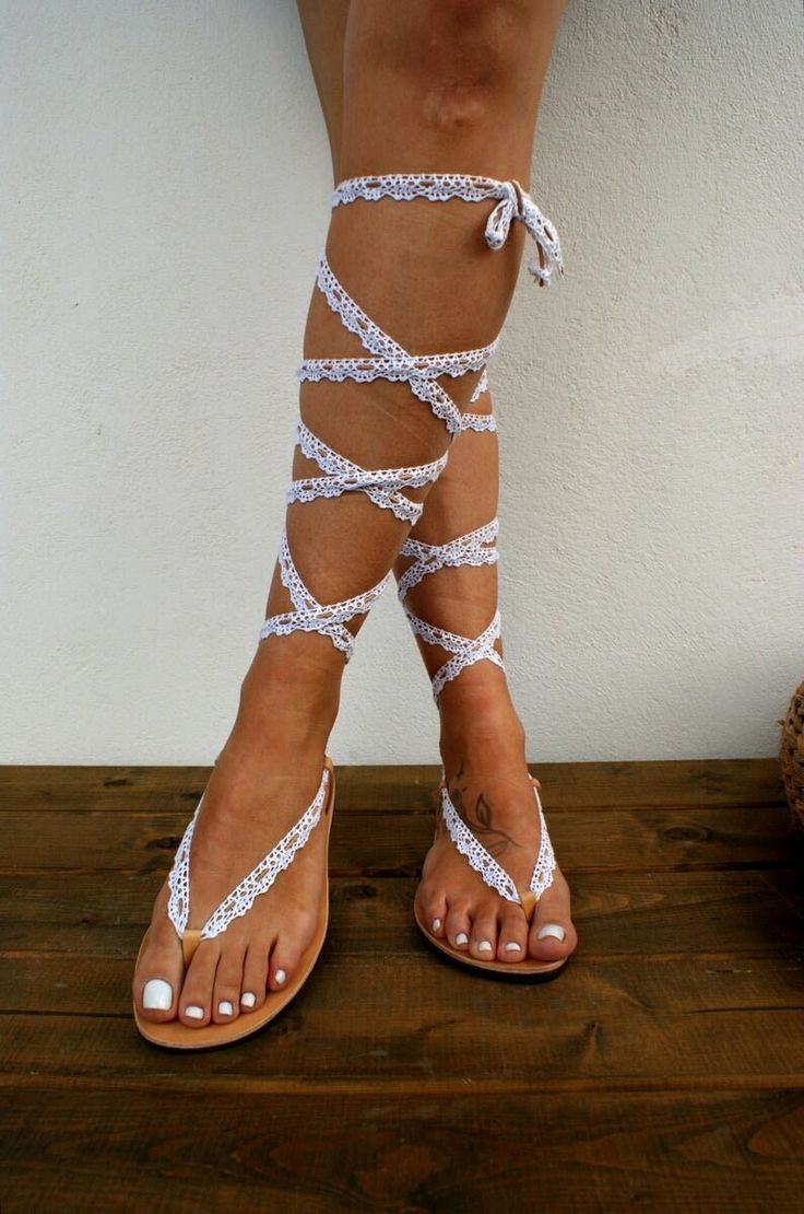 If you're a free-spirited bride that wants to look beautifully effortless on your wedding day, then look no further than these boho-chic gladiators. The unfussy silhouette features slim leather cords intertwined with delicate scalloped lace, combining simplicity with wanderlust appeal! It comes in white or ivory lace. We fully guarantee and stand by our handmade sandals, for their quality and durability. ~ Heel height: 1.5cm ~ Our genuine leather sandals are breathable and will take on the shape Boho Sandals Bohemian, Leather Sandals Boho, Beach Wedding Sandals, Handmade Leather Sandals, Sandals Wedding, Leather Sandals Handmade, Boho Sandals, Sandals Beach, Genuine Leather Sandals