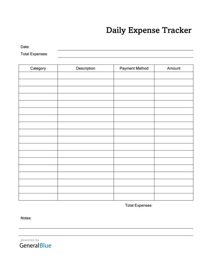 the daily expense tracker is shown in this document