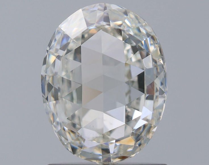 an oval cut diamond on a stand