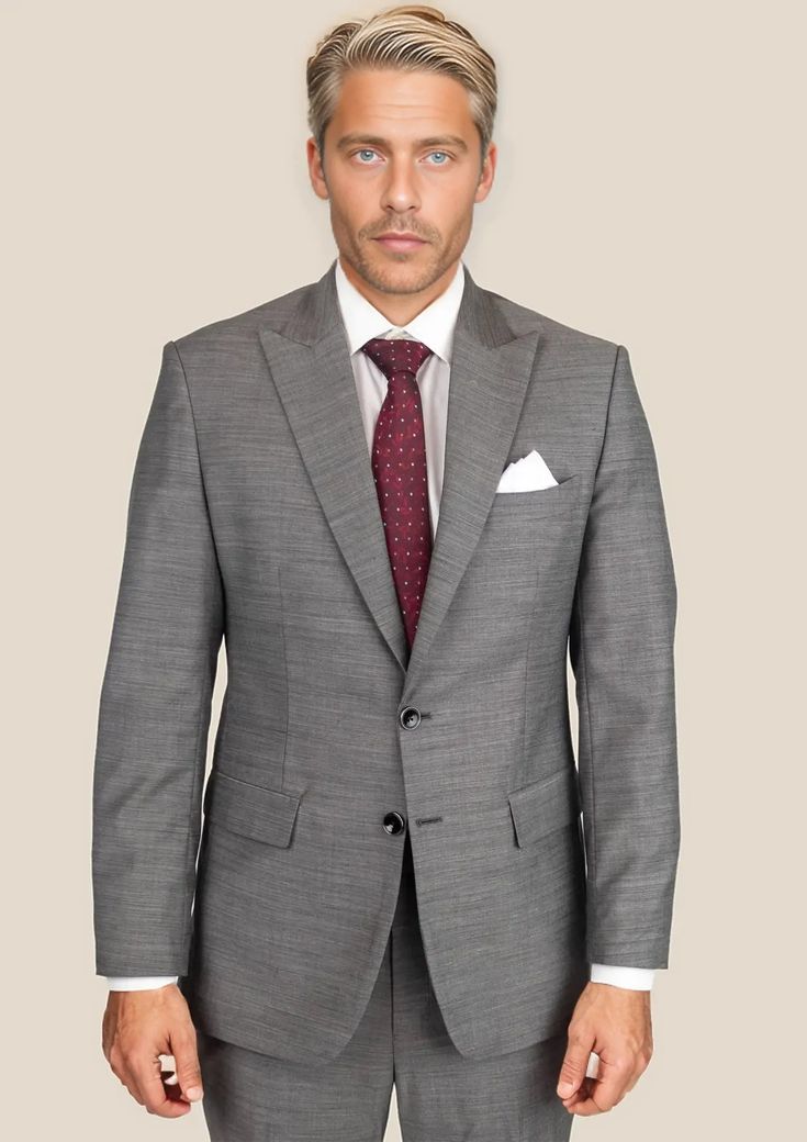 Indulge in the timeless sophistication of the Granite Grey Birdseye Suit. With its sharp and sleek design, this custom-made suit radiates elegance and adds a touch of luxury to any occasion. Made from premium quality Super 120s merino wool, it is the perfect choice for the discerning gentleman who appreciates classic style and impeccable tailoring. Elegant Slim Fit Tailored Blazer, Elegant Slim Fit Blazer For Tailoring, Modern Slim Fit Suits With Notch Lapel, Modern Suit For Office, Modern Suit For Office Made Of Suiting Fabric, Modern Suit In Suiting Fabric For Office, Modern Office Suit In Suiting Fabric, Elegant Fitted Tuxedo For Office, Modern Tailored Suit In Suiting Fabric