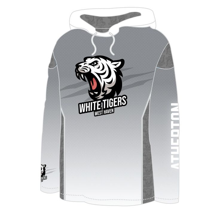 Our custom team volleyball hoodies allow you to create a design that will represent your team in style on and off the court. You will work with our talented team of designers who will make the process easy while ensuring your hoodies turn out exactly the way you want them to look! A key feature of these custom team hoodies is that they are sublimated, which ensures bold, rich, and vibrant color. Sublimation is a printing process that dyes the fabric, resulting in long-lasting, high-quality image White Hooded Top With Sublimation Print, Sporty Crew Neck Hoodie For Team Events, Sporty Hoodie Sweatshirt For Team Events, Varsity Style White Sublimation Streetwear, Varsity Style White Sublimation Design Streetwear, Sporty Cotton Hoodie For Team Events, White Team Spirit Sweatshirt For Streetwear, White Team Spirit Streetwear Sweatshirt, White Sublimation Fan Apparel With Team Logo