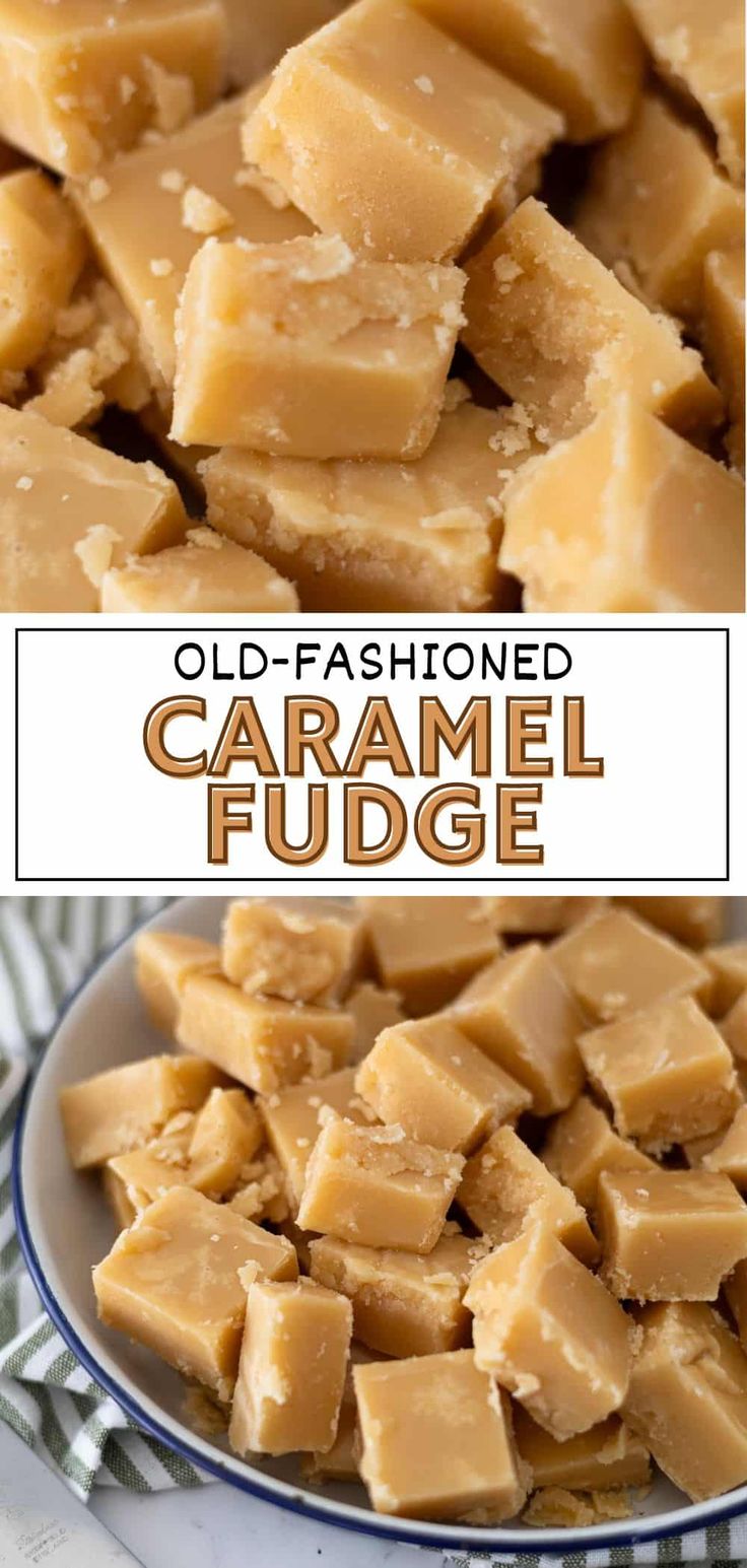 old - fashioned caramel fudge is an easy dessert that's ready in under 30 minutes