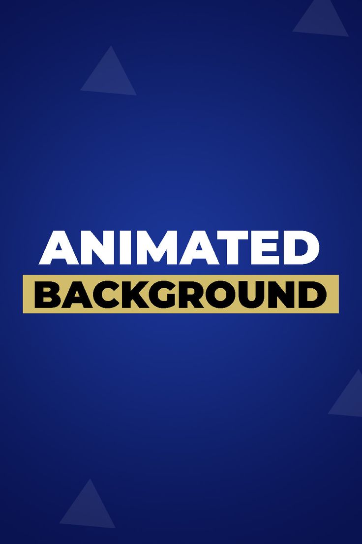 an animated background with the words'animated background'in yellow and blue letters on a dark blue background