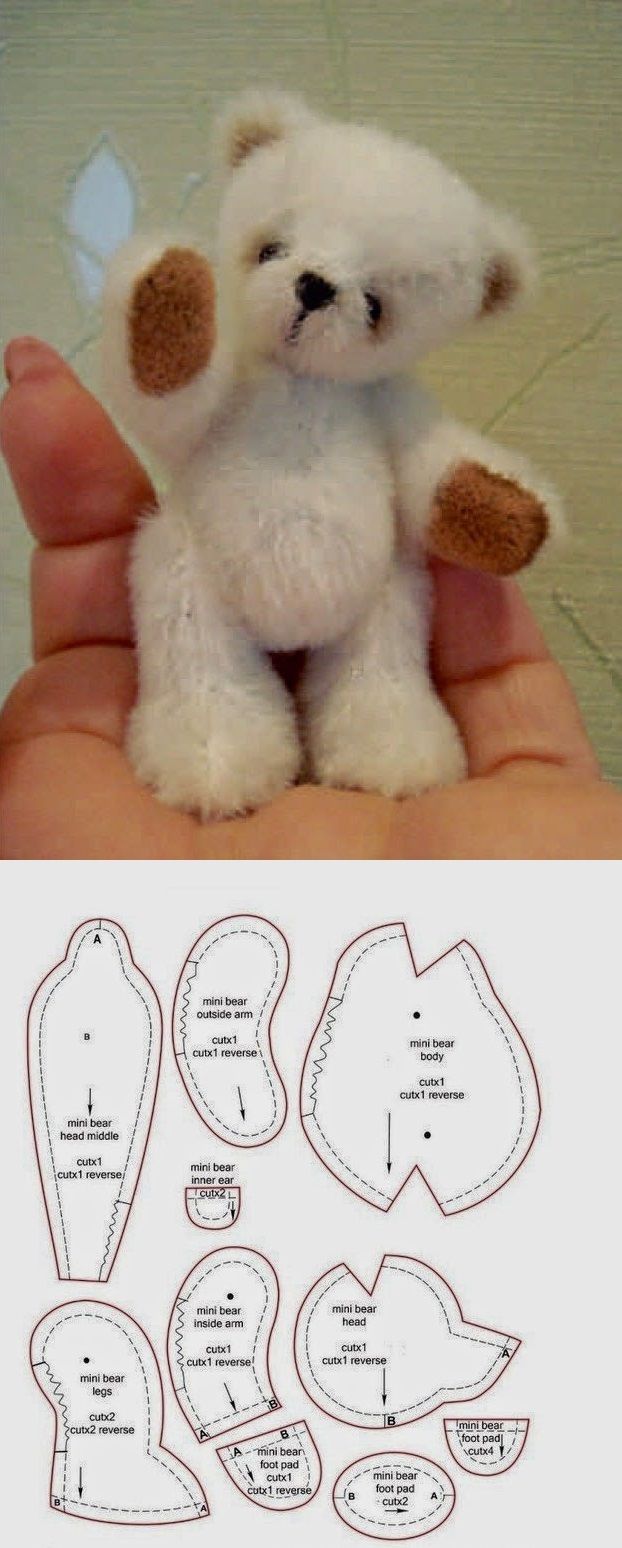 Bear - Pattern Teddy Bear Patterns Free, Diy Teddy Bear, Memory Bears Pattern, Diy Sy, Bear Patterns Free, Teddy Bear Sewing Pattern, Soft Toy Patterns, Animal Sewing Patterns, Sewing Stuffed Animals